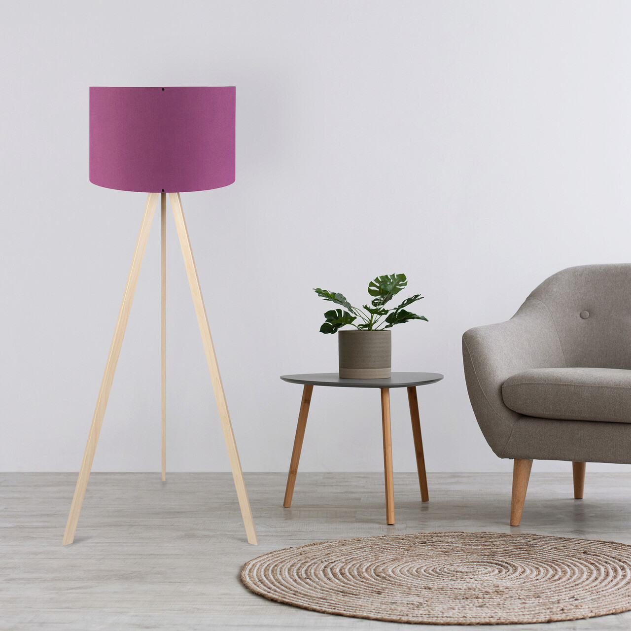 Lampadar, Opviq, 780SGN2466, Liliac / Crem - imagine 4